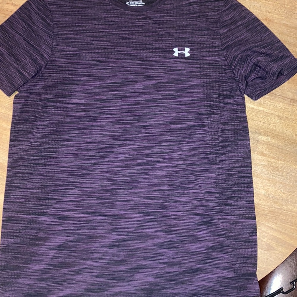 Under Armour Purple Threadbone Heat Gear T shirt